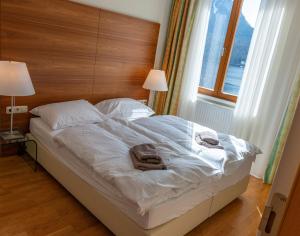 Postel nebo postele na pokoji v ubytování Seeappartement Altaussee