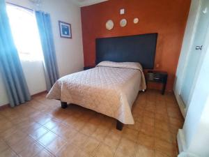 1 dormitorio con 1 cama grande en una habitación en Hotel Fragata en San Juan Bautista Tuxtepec