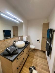 un bagno con lavandino e WC di Le Phare de la Coubre a Saint-Martin-de-Ré 1 altra foto