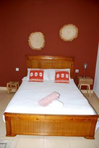 Postel nebo postele na pokoji v ubytování Studio lumineux avec terrasse