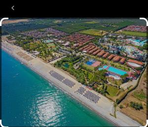 an aerial view of a beach next to the water at Villa Melania in Rossano