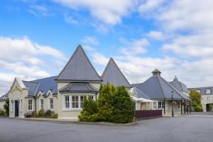 a row of houses with roofs on a street at Meadowlands Hotel in Tralee