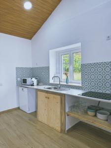 a kitchen with a sink and a window at Monte da Boavista in Alcácer do Sal +13 photos