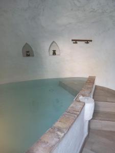 a swimming pool with a toilet in a room at EL RINCON DEL ROMERAL in Pegalajar