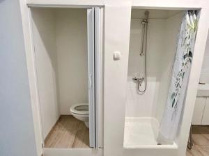 Ένα μπάνιο στο Comfy & Quiet Apartment with Free Wi-Fi