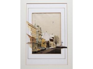 uma imagem emoldurada de uma rua da cidade com edifícios em Exclusively in Konstanz Paradies em Constança