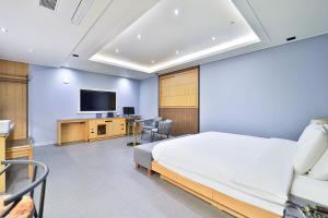 TV a/nebo společenská místnost v ubytování Seomyeon IB Hotel
