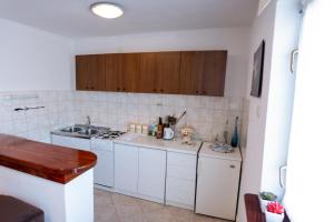 A kitchen or kitchenette at Apartman Lički san
