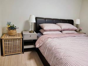 Uma cama ou camas num quarto em Emotion-고층뷰, 3룸, 화2 신축, 건조기, 세탁기, 이마트2분, 별내역3분, 출장 및 장기숙박 추천