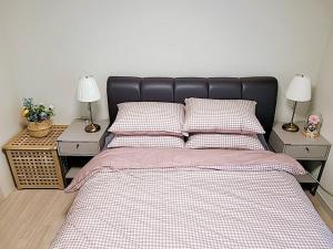 Uma cama ou camas num quarto em Emotion-고층뷰, 3룸, 화2 신축, 건조기, 세탁기, 이마트2분, 별내역3분, 출장 및 장기숙박 추천