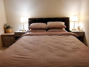 Uma cama ou camas num quarto em Emotion-고층뷰, 3룸, 화2 신축, 건조기, 세탁기, 이마트2분, 별내역3분, 출장 및 장기숙박 추천
