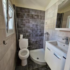 a bathroom with a toilet and a sink at Ivoni Family House in Perivólion +10 photos