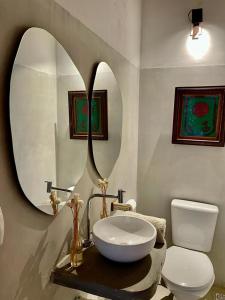 Et badeværelse på Casa pé na areia em Caraíva