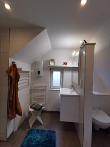 Koupelna v ubytování Reetdach Ferienhäuser + 37 fotografií