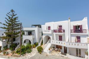 an aerial view of a white building at Welcome Naxos in Agios Prokopios