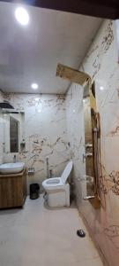 a bathroom with a toilet and a sink at Hotel Freedom Star ReTreat in Mumbai