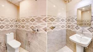 un baño con inodoro y lavabo en HOTEL SILVER STONE INN, en Lucknow
