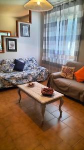 A seating area at L'oca Nera