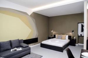 Posteľ alebo postele v izbe v ubytovaní Cute, new and stylish apartment in the center
