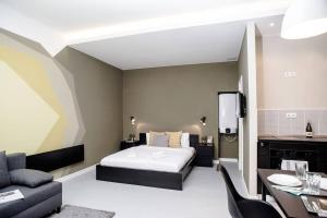 Posteľ alebo postele v izbe v ubytovaní Cute, new and stylish apartment in the center