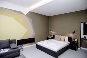 Posteľ alebo postele v izbe v ubytovaní Cute, new and stylish apartment in the center
