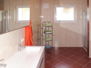 a bathroom with a sink and a towel rack at Apartment Stefan-1 by Interhome in Hippach +19 photos