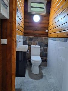 A bathroom at ZimZim