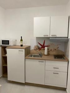 Kuchyň nebo kuchyňský kout v ubytování Apartmani Radosav