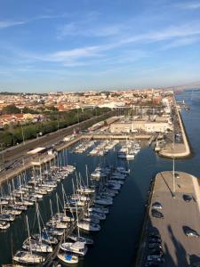 un gruppo di barche attraccate in un porto di SB Alojamento a Amora
