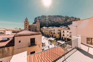 a view of the city from the roof of a building at Palazzo Villelmi in Cefalù