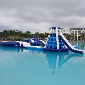 a water slide in the middle of a swimming pool at The Blyde 2 bedrooms Luxe Marvelous Apartment in Pretoria