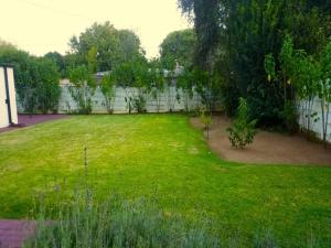 a yard with a fence and green grass at 9 Spitfire in Benoni