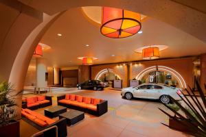 a lobby with a car parked in a parking lot at JW Marriott San Francisco Union Square in San Francisco