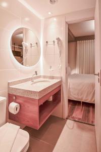 Ванная комната в BHomy Pinheiros - Varanda ampla com vista VT320