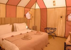 Postel nebo postele na pokoji v ubytování Amazing Desert Luxury Camp