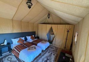 Postel nebo postele na pokoji v ubytování Amazing Desert Luxury Camp