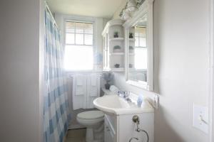 Un baño blanco con inodoro y lavabo. en Redmont Revival-Unit B-Walkable-UAB, en Birmingham 44 fotos más
