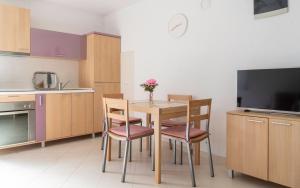 Kuchyň nebo kuchyňský kout v ubytování Apartments Lila