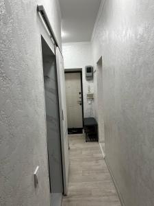 un pasillo con una puerta que conduce a una habitación en На Майлина en Turksib