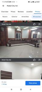 una schermata di una stanza con una sala vuota di Hotel City inn a Gaya