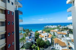 a view of the ocean from a building at Mombasa Nyali Beachfront Apt in Mombasa