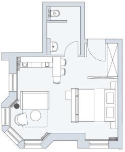Grundriss der Unterkunft Komfort-Apartement 13