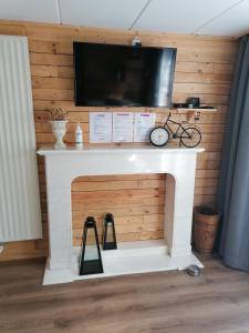 TV a/nebo společenská místnost v ubytování Au Coin Fleuri + 7 fotografií