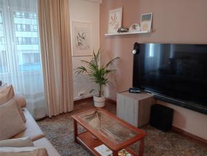 A television and/or entertainment centre at Habitacion matrimonial centro ciudad