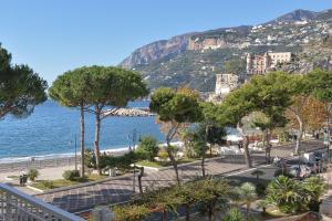a view of the amalfi coast with a mountain at Charming Rooms Amalfi Coast in Maiori