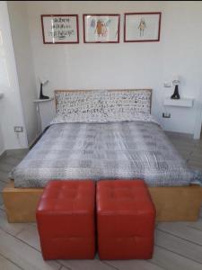 Postel nebo postele na pokoji v ubytování Nuovo appartamento a pochi minuti dal centro