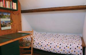 StavenisseにあるAwesome Home In Stavenisse With 2 Bedrooms And Wifiのベッドルーム(二段ベッド1組、デスク付)
