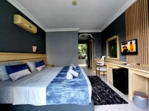 TV a/nebo společenská místnost v ubytování Summer rose hotel