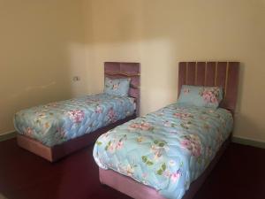 Duas camas sentadas uma ao lado da outra num quarto em Chez azrou em Azrou