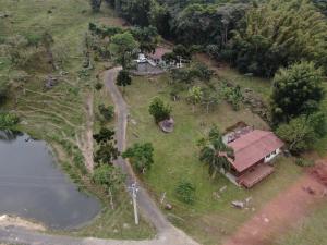 an aerial view of a house with a yard at Fazenda Serramar in Palhoça
